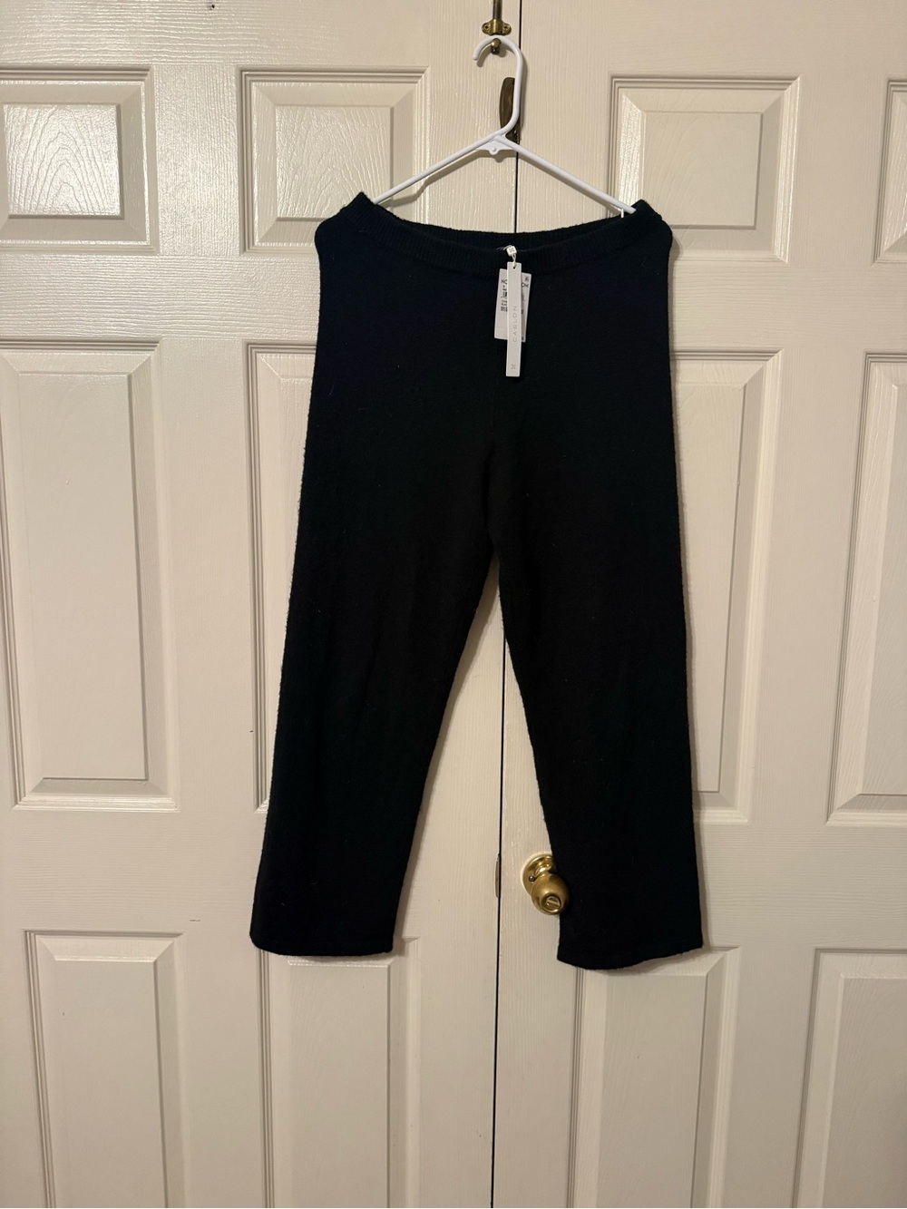 Caslon Black Knit Wide-Leg Leggings